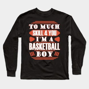 Basketball Boys Men's Basket Offspring Basket Long Sleeve T-Shirt